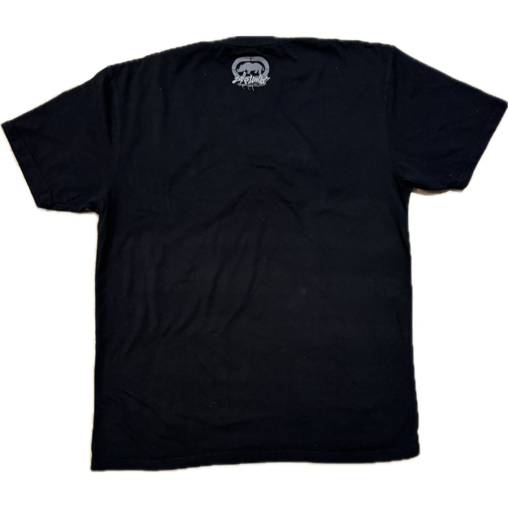 Ecko Unltd Mens XL Black Graphic T-Shirt Rhino Logo Streetwear Cotton Tee - Picture 2 of 5